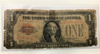 1928 $1 Red Seal Funny Back United States Note.  Cheapest On Ebay.