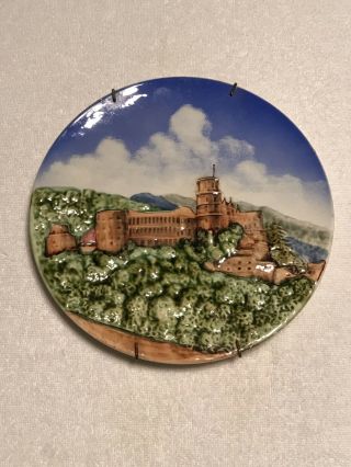 Vintage Souvenir Wall Plate - Heidelberg Castle,  Germany