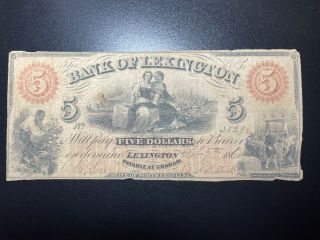 North Carolina - Bank Of Lexington - 1860 - $5