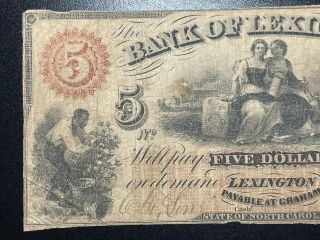 North Carolina - Bank of Lexington - 1860 - $5 2