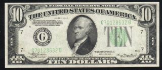 1934 - A $10 CHICAGO Federal Reserve Note FRN Fr 2006 - G 28632 2