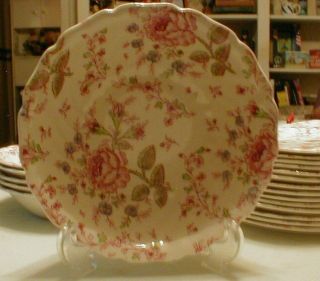 Vintage Johnson Brothers Rose Chintz Soup Bowl Made In England