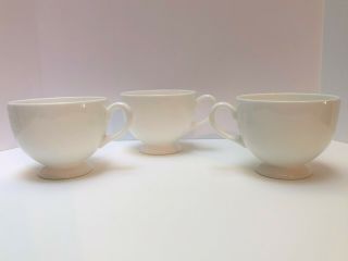 Vintage Wedgwood Fine Bone China Tea Footed Coffee Cup White W Green Makers Mark