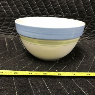 Thomson Pottery China Serving Soup Cereal 6 Inch Bowl Blue Green Cream