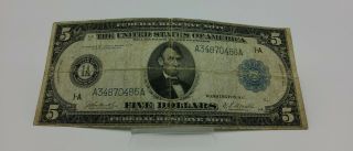 1913 $5 Dollar Federal Reserve Note