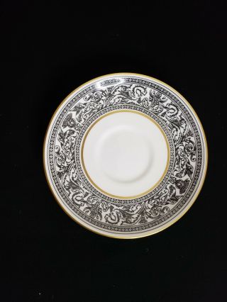 Wedgwood - Florentine - Black - W4312 - 5 1/2 " Saucer Only For Coffee Cup