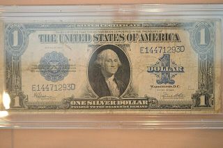 1923 Large $1 Silver Certificate E - D In Hard Shell
