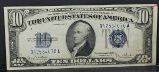 Series 1934 C $10 Ten Dollar Silver Certificate Blue Seal