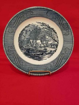 Currier And Ives Royal China 10 " Dinner Plate " The Old Grist Mill