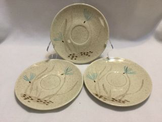 Red Wing Bob White Quail Saucers - Set Of 3 - 6 5/8 " - Perfect