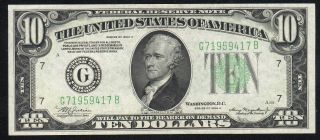 1934 - A $10 CHICAGO Federal Reserve Note FRN Fr 2006 - G 59417 2