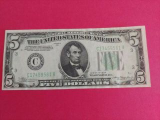 Crisp 1934 $5 Five Dollar Federal Reserve Note - Philadelphia,  Pa