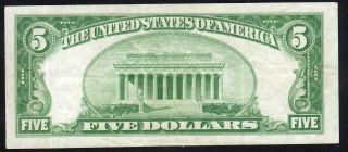 1934 $5 STAR ST LOUIS LGS Federal Reserve Note Fr 1955 - H 23778 3