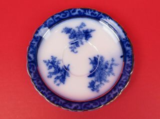 ❤️vintage Henry Alcock Touraine Saucer 6 " Flow Blue Semi Porcelain England C1898