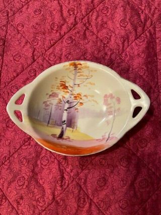 Vintage Nippon Hand Painted Candy Nut Serving Dish
