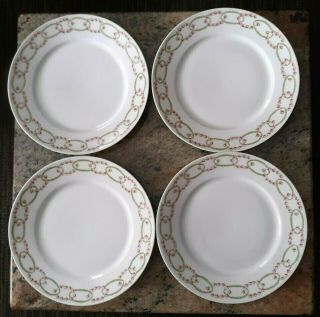 Four Vintage Wm.  Guerin & Co.  Limoges France Porcelain 8 1/4 " Plates