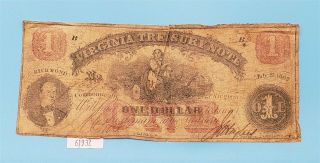 West Point Coins Virginia Treasury Note $1 July 21st 1862 Cr - 17
