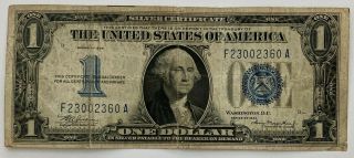 1934 One Dollar Silver Certificate Funny Back Bill Note 1934