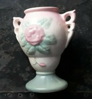 Vintage HULL Art Pottery USA Open Rose/Camellia 122 - 6 1/4 