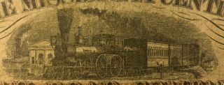 Obsolete/confederate Scrip,  Mississippi Central Railroad Company,  Ms $3 1862