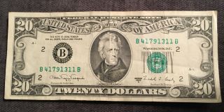 1988 Series A $20 Twenty Dollar Bill York Federal Reserve Note B41791311b