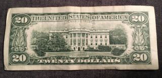 1988 SERIES A $20 TWENTY DOLLAR BILL YORK FEDERAL RESERVE NOTE B41791311B 2