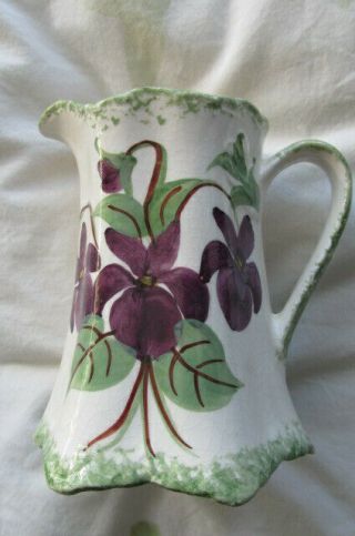 Cash Family Hand Painted Erwin,  Tennessee Floral Pitcher