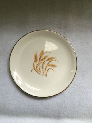 Vintage Homer Laughlin Golden Wheat Pattern 22k Gold Dish Salad Plate 6 "
