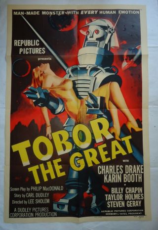 Sci Fi/tobor The Great /u25n// U.  S.  1 Sheet Poster