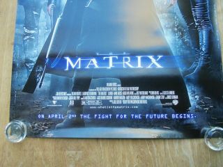 THE MATRIX (1999) MOVIE POSTER - ROLLED - DOUBLE - SIDED 3