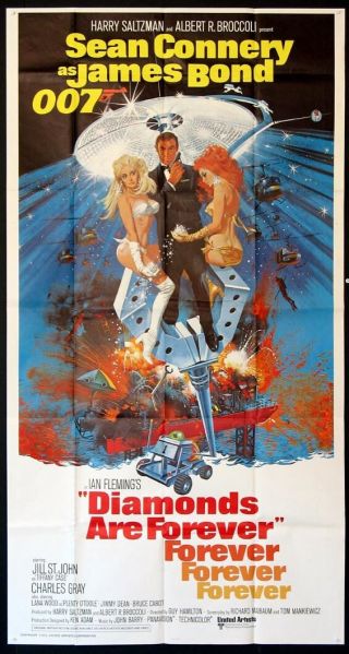 Diamonds Are Forever Sean Connery As James Bond 1971 3 - Sheet