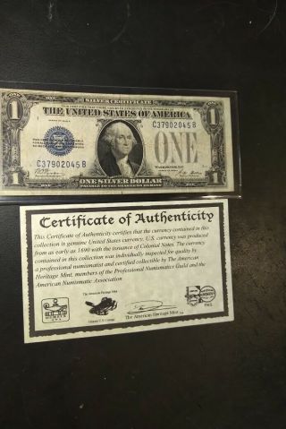 Series 1928 A Blue Seal One Dollar Silver Certificate Funny Back Note