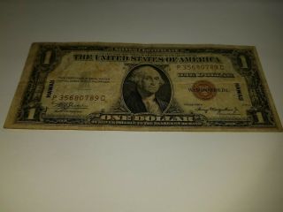 1935 A Us $1 Dollar Silver Certificates Hawaii