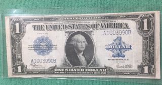 Series 1923 U.  S.  Large Size Note $1.  00 Silver Certificate - Speelman/white