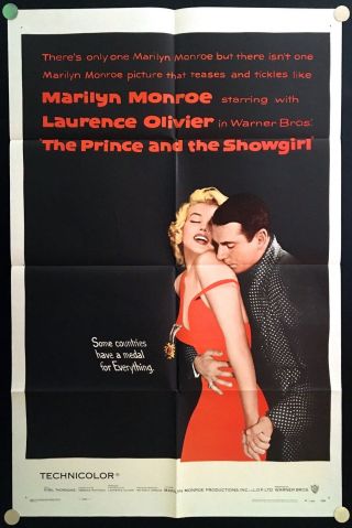 The Prince And The Showgirl Marilyn Monroe Movie Poster One Sheet 1957