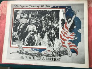The Birth Of A Nation 1919rr D.  W.  Griffith 11x14 " Silent Lobby Card Confederates
