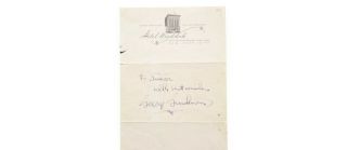 George Gershwin Signed Autograph On Nyc Hotel Stationary C.  1930 