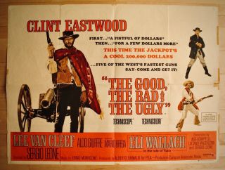 The Good The Bad And The Ugly ✯ Clint Eastwood Vintage 1966 Movie Poster Western