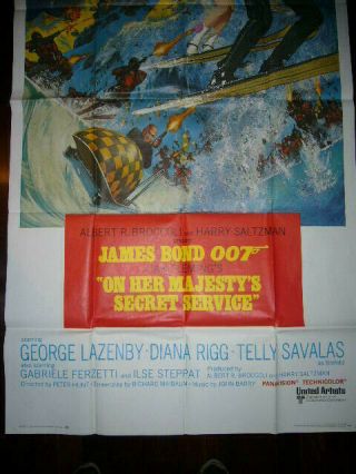 ON HER MAJESTY´S SECRET SERVICE - US Movie Poster / James Bond 007 / 3 - Sheet 3