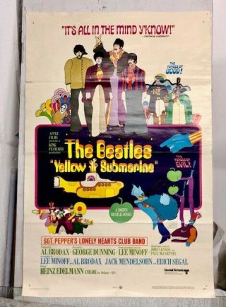Yellow Submarine The Beatles Yellow Submarine1968 1 - Sheet Movie Poster