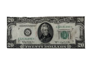 Star Note $20 Twenty Dollar Series 1950 - D Chicago Federal Reserve Us
