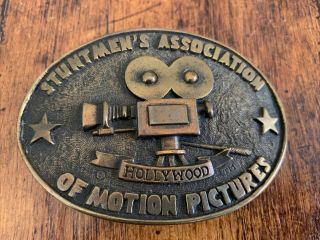 Stuntmen ' s Association of Motion Pictures Belt Buckle Hollywood Al Shelton ORIG 2