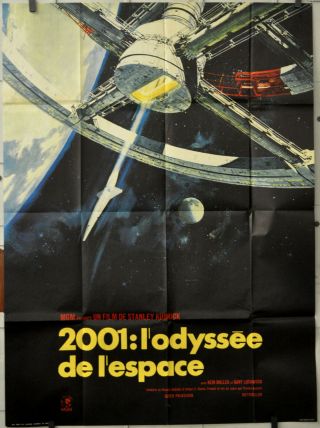 2001: A Space Odyssey R/1970 Orig 46x62 Movie Poster Stanley Kubrick Keir Dullea
