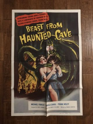 Beast From The Haunted Cave - 1959 1 Sheet Movie Poster