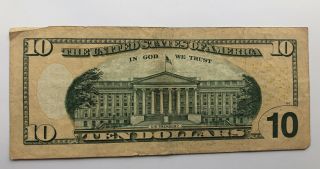 2009 Series $10 US Dollar Bill Fancy Repeating JJ 21210101 A 3