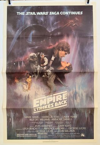 Star Wars - The Empire Strikes Back 1980 Gwtw U.  S 1 Sheet Movie Poster