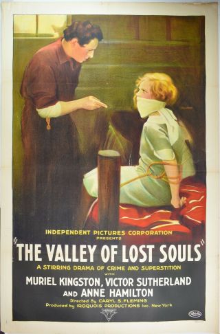 1923 Silent Film Poster The Valley Of Lost Souls - Cr - 38