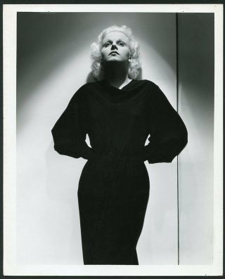 Jean Harlow In Stunning Portrait By George Hurrell Vtg 1935 Dblwt Photo