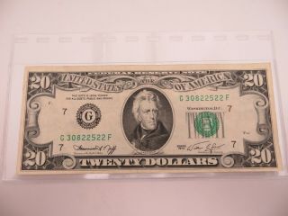 1974 $20 Twenty Dollar Bill Federal Reserve Note