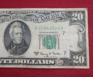 1963 Series A 20 Dollar Bill 2
